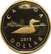 1 Dollar - Elizabeth II 4th portrait; Silver Proof Issue, Canada, 2015-2022 reverse image