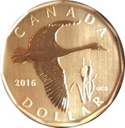 1 Dollar - Elizabeth II Tundra Swan; specimen set, Canada, 2016 reverse image
