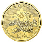 1 Dollar - Elizabeth II Lucky Loonie 2016 new design, Canada, 2016 reverse image