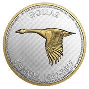 1 Dollar - Elizabeth II La bernache, Canada, 2017 reverse image
