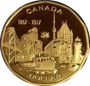 1 Dollar - Elizabeth II Our Home and Native Land, Canada, 2017 reverse image