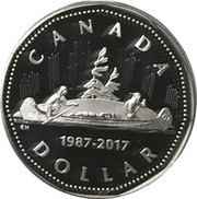 1 Dollar - Elizabeth II Voyageur Dollar, Canada, 2017 reverse image