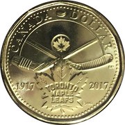 1 Dollar - Elizabeth II Toronto Maple Leafs, Canada, 2017 reverse image