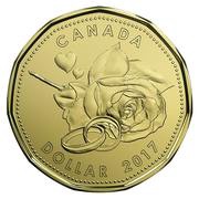 1 Dollar - Elizabeth II Wedding, Canada, 2017 reverse image