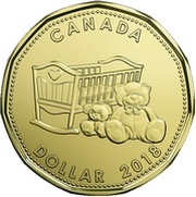 1 Dollar - Elizabeth II Baby Gift, Canada, 2018 reverse image
