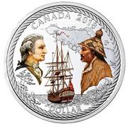 1 Dollar - Elizabeth II 240th Anniversary of Captain Cook at Nootka Sound, Canada, 2018 reverse image
