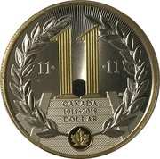 1 Dollar - Elizabeth II WWI Armistice, Canada, 2018 reverse image