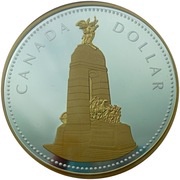 1 Dollar - Elizabeth II National War Memorial, Canada, 2018 reverse image