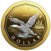 1 Dollar - Elizabeth II Le huard, Canada, 2019 reverse image