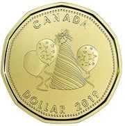 1 Dollar - Elizabeth II Happy Birthday 2019, Canada, 2019 reverse image