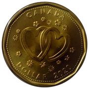 1 Dollar - Elizabeth II Wedding, Canada, 2020 reverse image