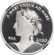 1 Dollar - Elizabeth II Peace Dollar, Canada, 2020-2021 reverse image