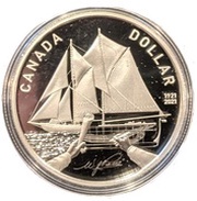 1 Dollar In the name of George V; Bluenose, Canada, 2021 reverse image