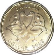 1 Dollar - Elizabeth II Wedding, Canada, 2022 reverse image