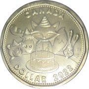 1 Dollar - Elizabeth II Happy Birthday 2022, Canada, 2022 reverse image