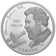 1 Dollar - Elizabeth II Alexander Graham Bell, Canada, 2022 reverse image