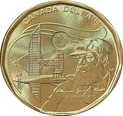 1 Dollar - Elizabeth II Alexander Graham Bell, Canada, 2022 reverse image