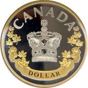 1 Dollar - Elizabeth II, Tribute obverse Imperial State Crown, Canada, 2022 reverse image