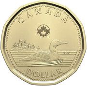 1 Dollar In the name of Elizabeth II; Loon, Canada, 2023 reverse image