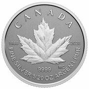 1 Dollar In the name of Elizabeth II; SML fractionnal set; 1⁄20 oz, Canada, 2023 reverse image