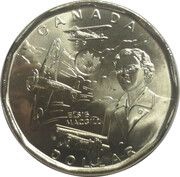 1 Dollar In the name of Elizabeth II; Elsie MacGill, Canada, 2023 reverse image