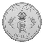 1 Dollar In the name of Elizabeth II; Charles III’s Royal Cypher, Canada, 2023 reverse image
