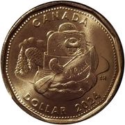 1 Dollar - Charles III Birthday, Canada, 2024 reverse image