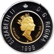 2 Dollars - Elizabeth II Nunavut; Gold, White gold and silver obverse image
