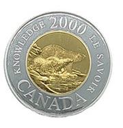 2 Dollars - Elizabeth II Knowledge - Gold center and ring reverse image