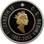2 Dollars - Elizabeth II Golden Jubilee; Silver Proof Issue obverse image