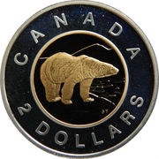 2 Dollars - Elizabeth II Golden Jubilee; Silver Proof Issue, Canada, 2002 reverse image