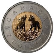 2 Dollars - Elizabeth II Wolf Cubs; specimen set, Canada, 2012 reverse image