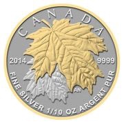 2 Dollars - Elizabeth II SML fractionnal set; 1⁄10 oz, Canada, 2014 reverse image