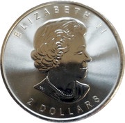 2 Dollars - Elizabeth II Bald Eagle; ½ oz. Silver Bullion Coinage obverse image
