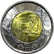 2 Dollars - Elizabeth II Remembrance, Canada, 2015 reverse image