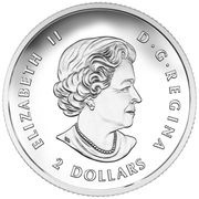 2 Dollars - Elizabeth II Canadian Wolf; 1⁄10 oz obverse image