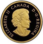 2 Dollars - Elizabeth II Polar bear magnified view obverse image