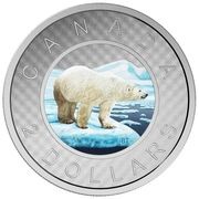 2 Dollars - Elizabeth II The polar bear, Canada, 2016 reverse image