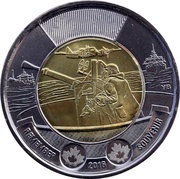 2 Dollars - Elizabeth II Battle of The Atlantic, Canada, 2016 reverse image