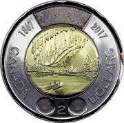 2 Dollars - Elizabeth II Dance of The Spirits, Canada, 2017 reverse image