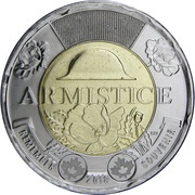 2 Dollars - Elizabeth II Armistice, Canada, 2018 reverse image
