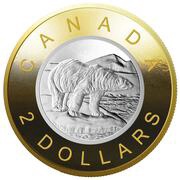 2 Dollars - Elizabeth II Ours polaire, Canada, 2019 reverse image