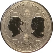 2 Dollars - Elizabeth II Queen Victoria 200th Anniversary obverse image