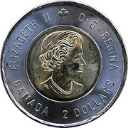 2 Dollars - Elizabeth II D-Day; Coloured obverse image