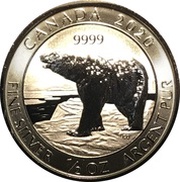2 Dollars - Elizabeth II Polar Bear, Canada, 2019-2020 reverse image