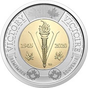 2 Dollars - Elizabeth II Victory, Canada, 2020 reverse image