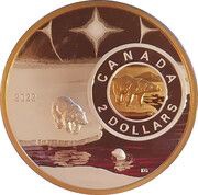 2 Dollars - Elizabeth II The Polar Bear, Canada, 2022 reverse image