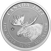 2 Dollars - Elizabeth II Moose, Canada, 2022 reverse image