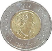 2 Dollars In the name of Elizabeth II; Jean Paul Riopelle; Colored obverse image