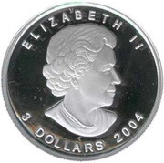 3 Dollars - Elizabeth II Arctic Fox; ¼ oz obverse image